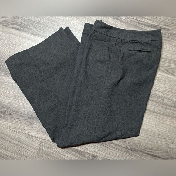 🔥❤️🔥 Isaac Mizrahi Charcoal Gray Wool Dress Slacks Straight Leg Women’s … - Picture 4 of 8